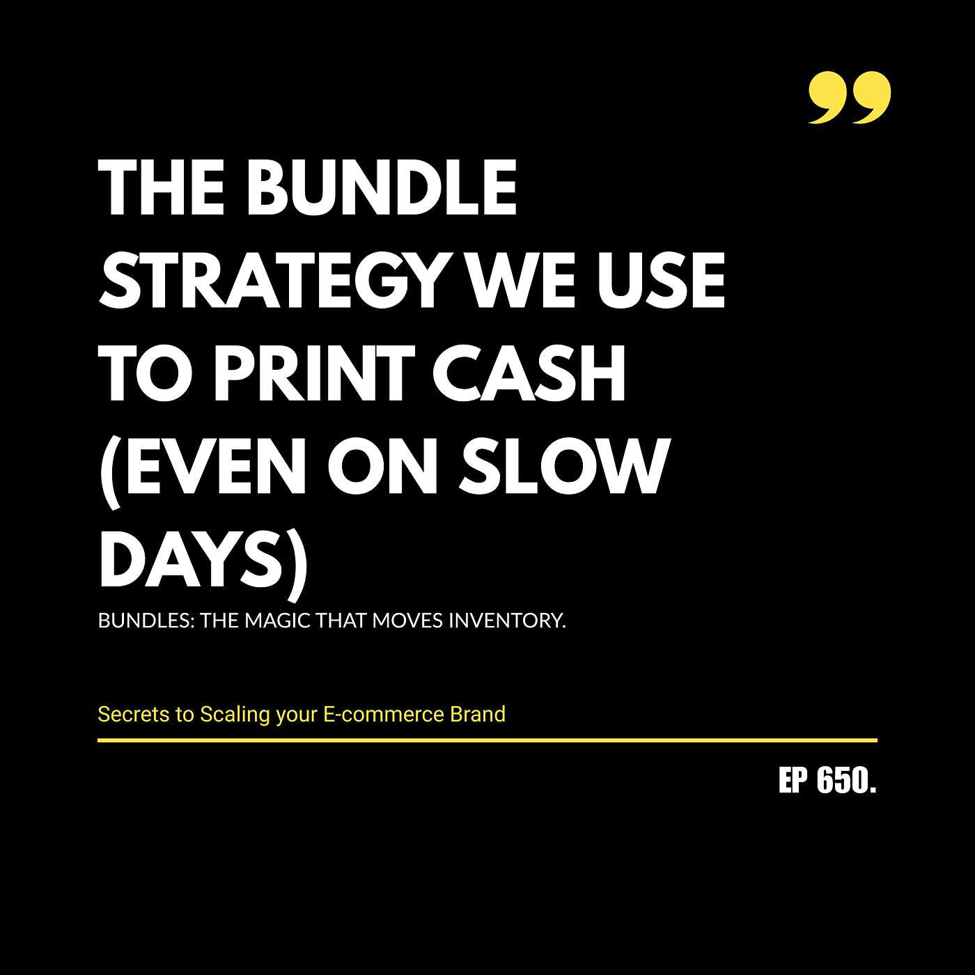 The Bundle Strategy We Use To Print Cash (Even on Slow Days)