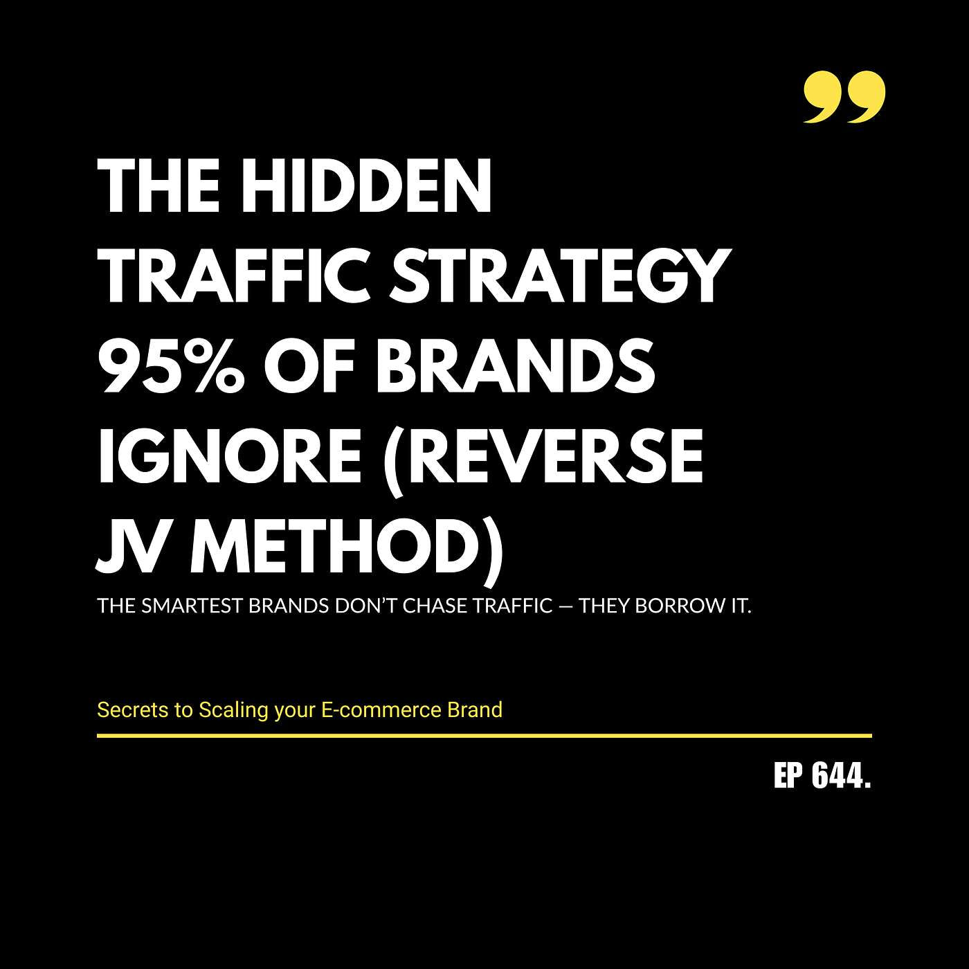The Hidden Traffic Strategy 95% of Brands Ignore (Reverse JV Method)