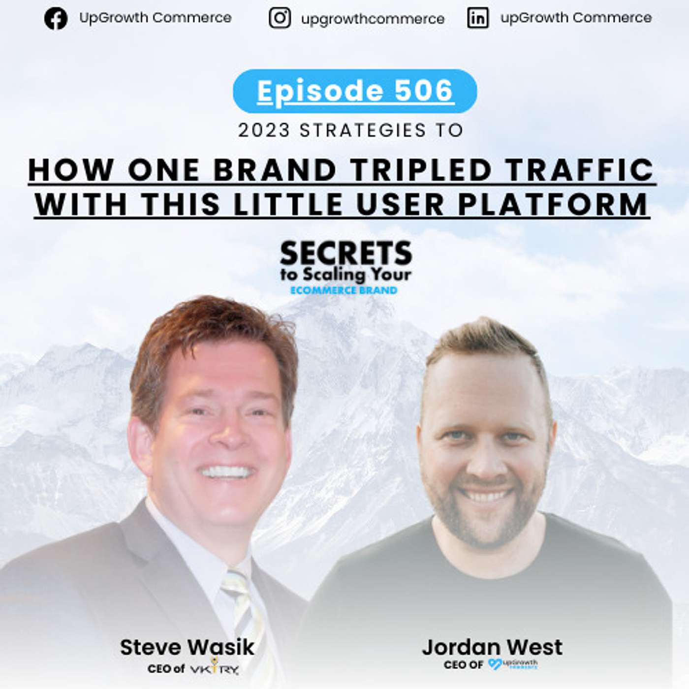 Ep 506: How One Brand Tripled Traffic With This Little User Platform with Steve Wasik, Vktry Gear